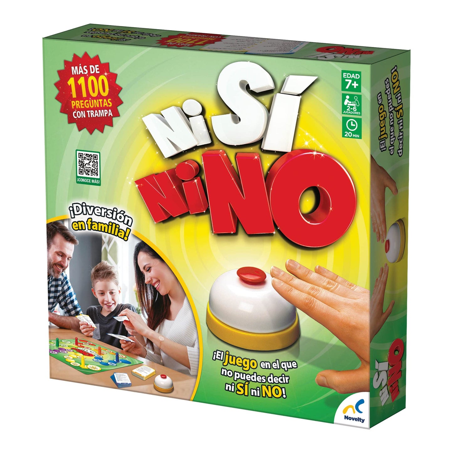 Novelty Corp Ni Si Ni No, Juego de Mesa, Juegos Clásicos y Tradicionales para 2-4 Jugadores, Edad Recomendada: 8 Años en Adelante