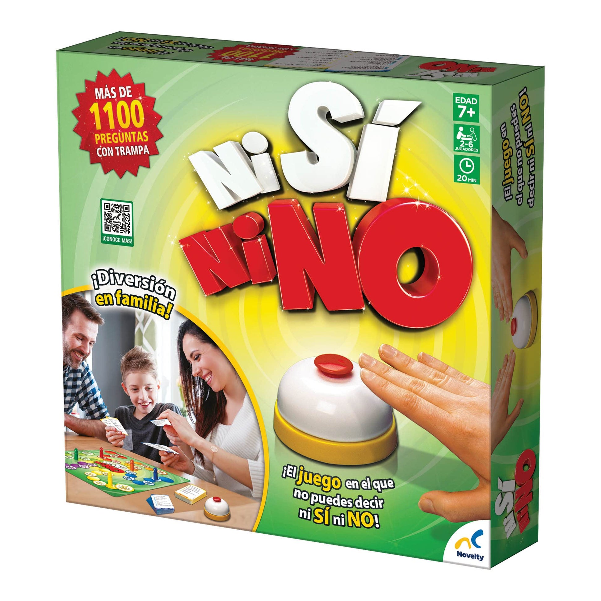 Novelty Corp Ni Si Ni No, Juego de Mesa, Juegos Clásicos y Tradicionales para 2-4 Jugadores, Edad Recomendada: 8 Años en Adelante