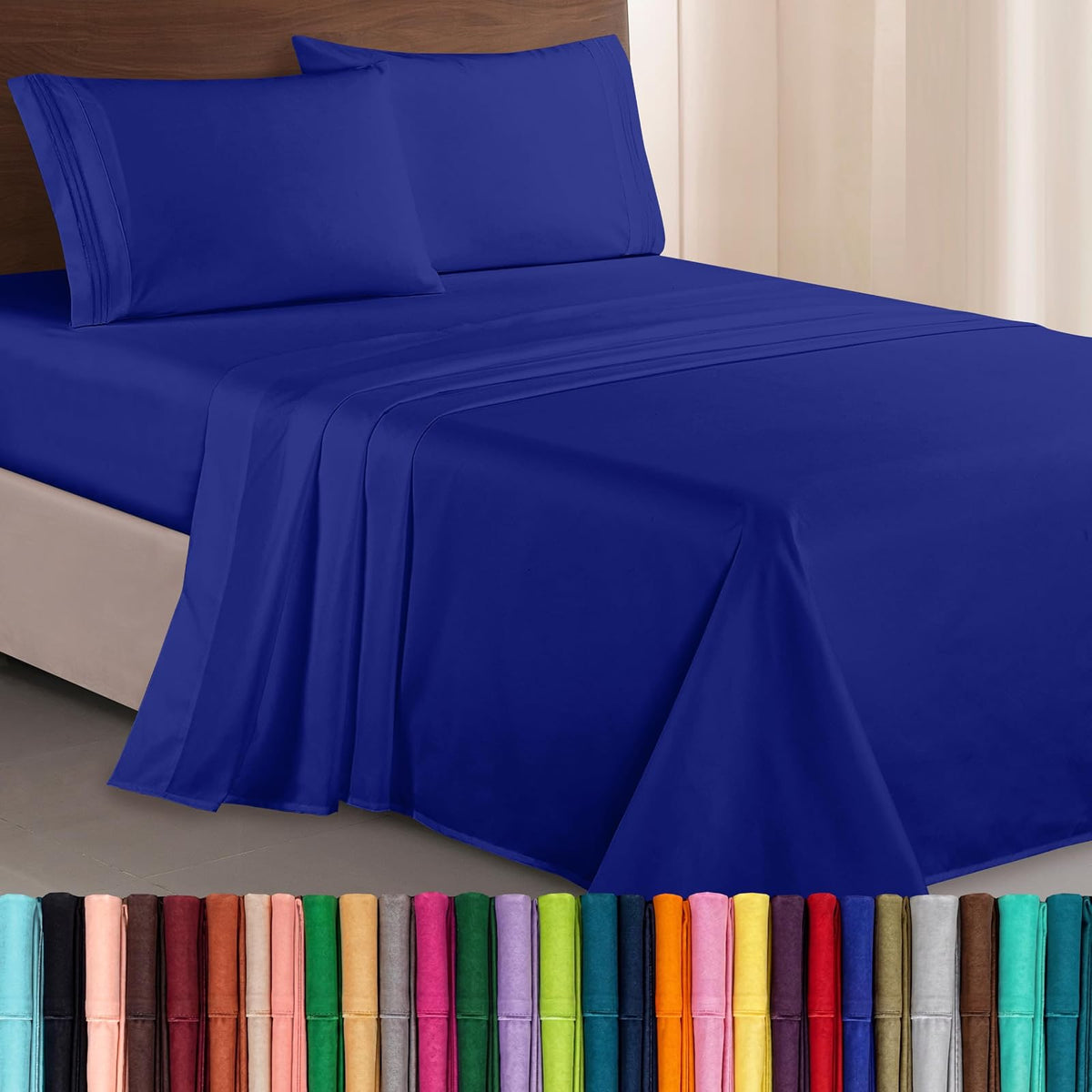 Elegant Comfort Espejo de Piso de Cuerpo Entero Elevens 65 x 22 Pulgadas, Gris - Twin - Twin XL - Azul Rey