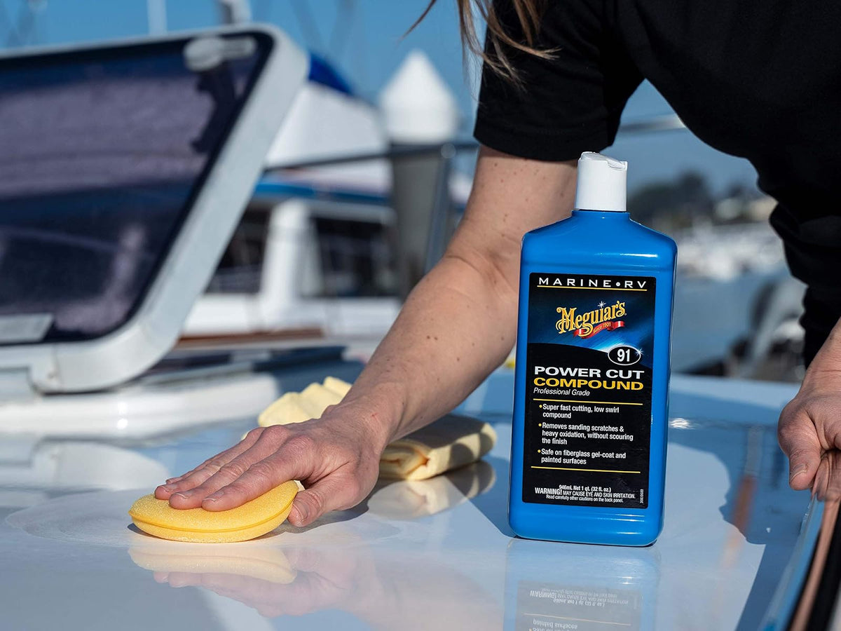 Meguiar's Compuesto de Corte Eléctrico Marino/RV M9132, 32 oz