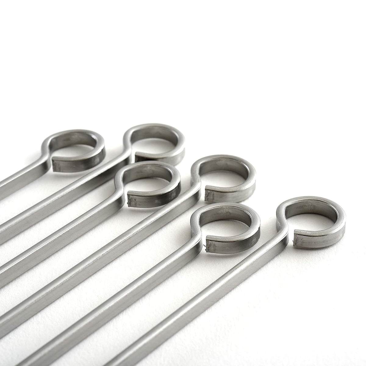 Norpro pinchos de acero inoxidable, juego de 6, Plateado, 14 pulgadas, 1
