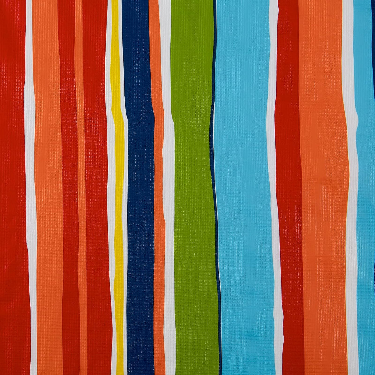 DII - Mantel de Vinilo para Interiores y Exteriores, a Prueba de derrames, Rectangular, 60 x 102 Pulgadas, a Rayas de Verano