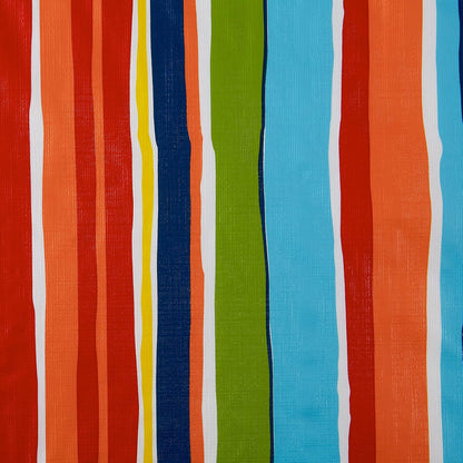 DII - Mantel de Vinilo para Interiores y Exteriores, a Prueba de derrames, Rectangular, 60 x 102 Pulgadas, a Rayas de Verano