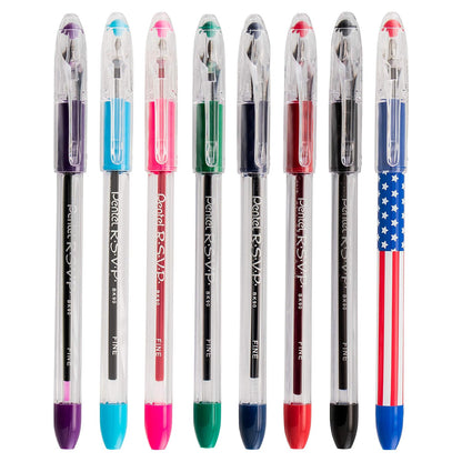Pentel R.S.V.P. Ballpoint Pen, Fine Line, Red Ink, 5 Pack (BK90BP5B)