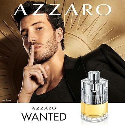 AZZARO, Wanted Eau de Toilette, Fragancia para Hombre, Sensual y Magnética, Aroma Cítrico, Amaderado y Fresco, 100 ML