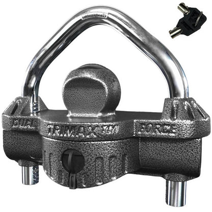 Trimax - UMAX 50D - Bloqueo de Remolque para Enganche, Doble propósito se transforma en U - Bloqueo de Enganche de Remolque para acopladores de 1-7/8 Pulgadas - 2-5/16 Pulgadas, Todos los Tipos de