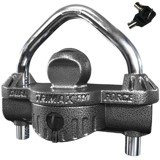 Trimax - UMAX 50D - Bloqueo de Remolque para Enganche, Doble propósito se transforma en U - Bloqueo de Enganche de Remolque para acopladores de 1-7/8 Pulgadas - 2-5/16 Pulgadas, Todos los Tipos de