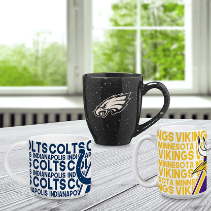 Rico Industries NFL Football Dallas Cowboys Taza de café de cerámica blanca de 15 onzas para fanáticos de la NFL