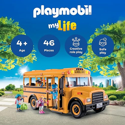 Playmobil Autobús Escolar con Accesorios y 4 Figuras