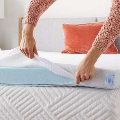 Linenspa Funda de sobrecolchón de Memory Foam de 5 cm: Mantiene Limpio el sobrecolchón, Puede lavarse en Lavadora, Antideslizante, Transpirable