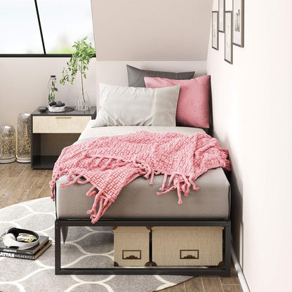 Zinus Lorelai | Base de Cama Individual de Metal con Marco de Acero Resistente y Moderno de Fácil Armado | Garantía de 5 Años