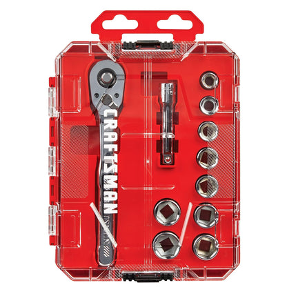 CRAFTSMAN - Juego de herramientas mecánicas de 3/8 pulgadas, SAE, 11 piezas (CMMT12126)