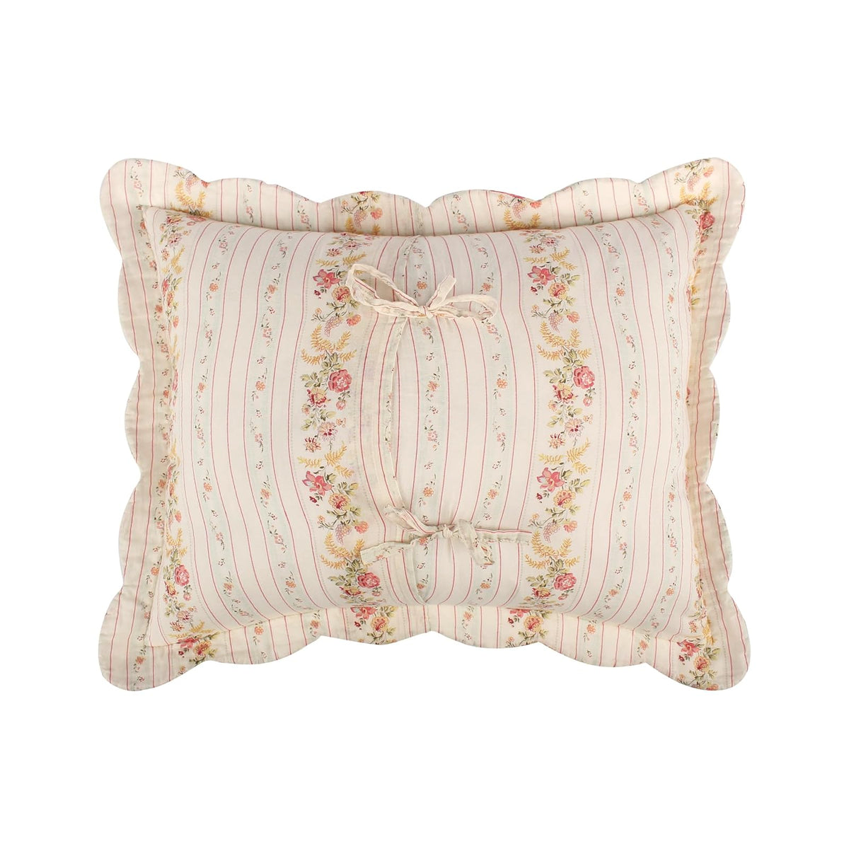 Greenland Home Antique Rose 100% algodón Funda de Almohada Acolchada, Tamaño estándar, 51 cm x 66 cm (Aprox.), Azul