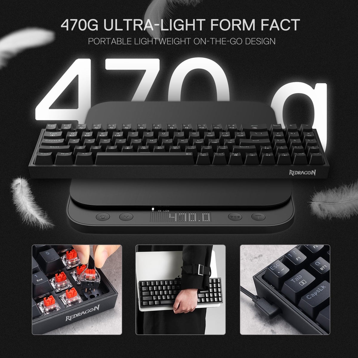 Redragon Combo Gamer S136 Teclado + Mouse Inglés Inalámbrico