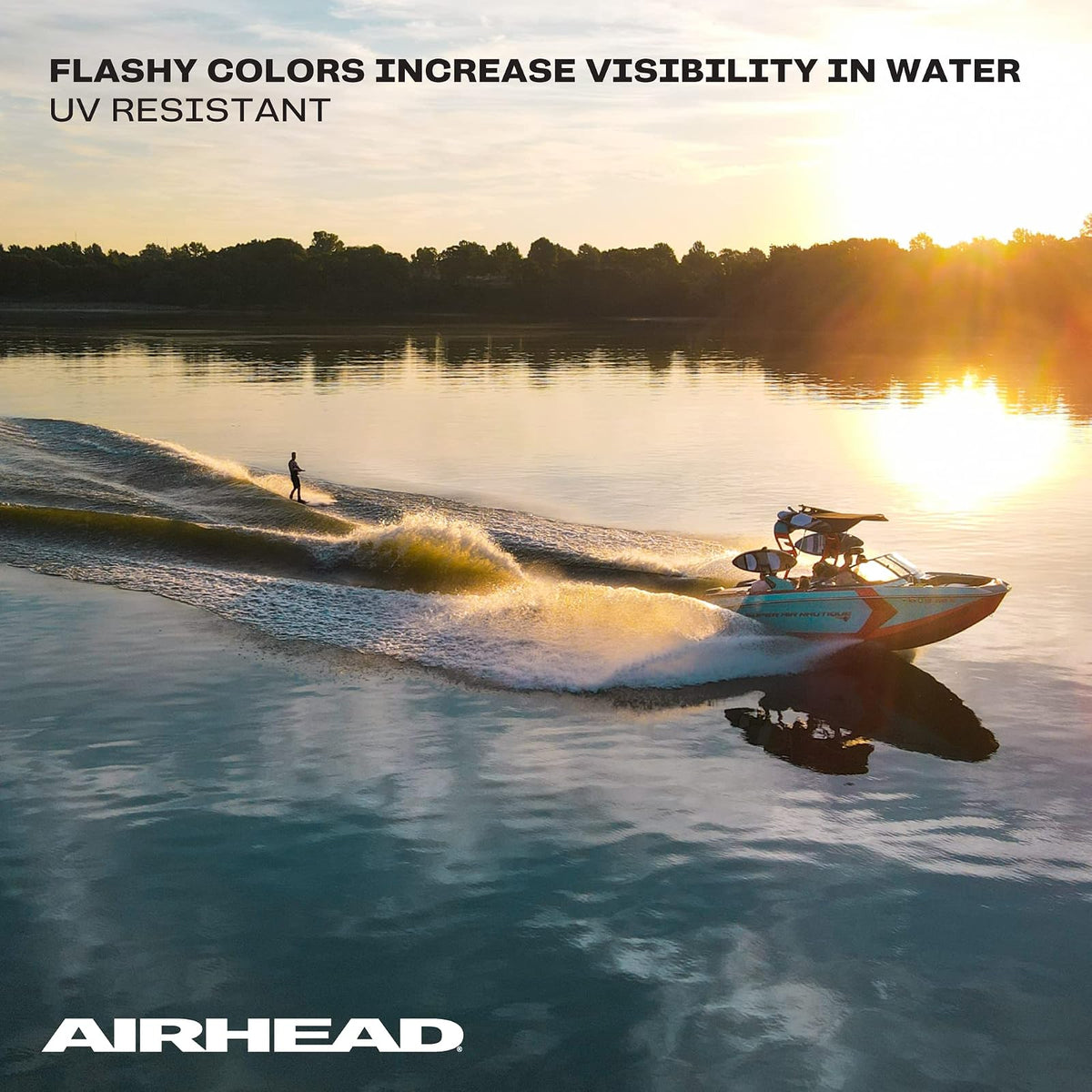 Airhead Water Ski Rope with Diamond Grip Handle, 8 Section (75')