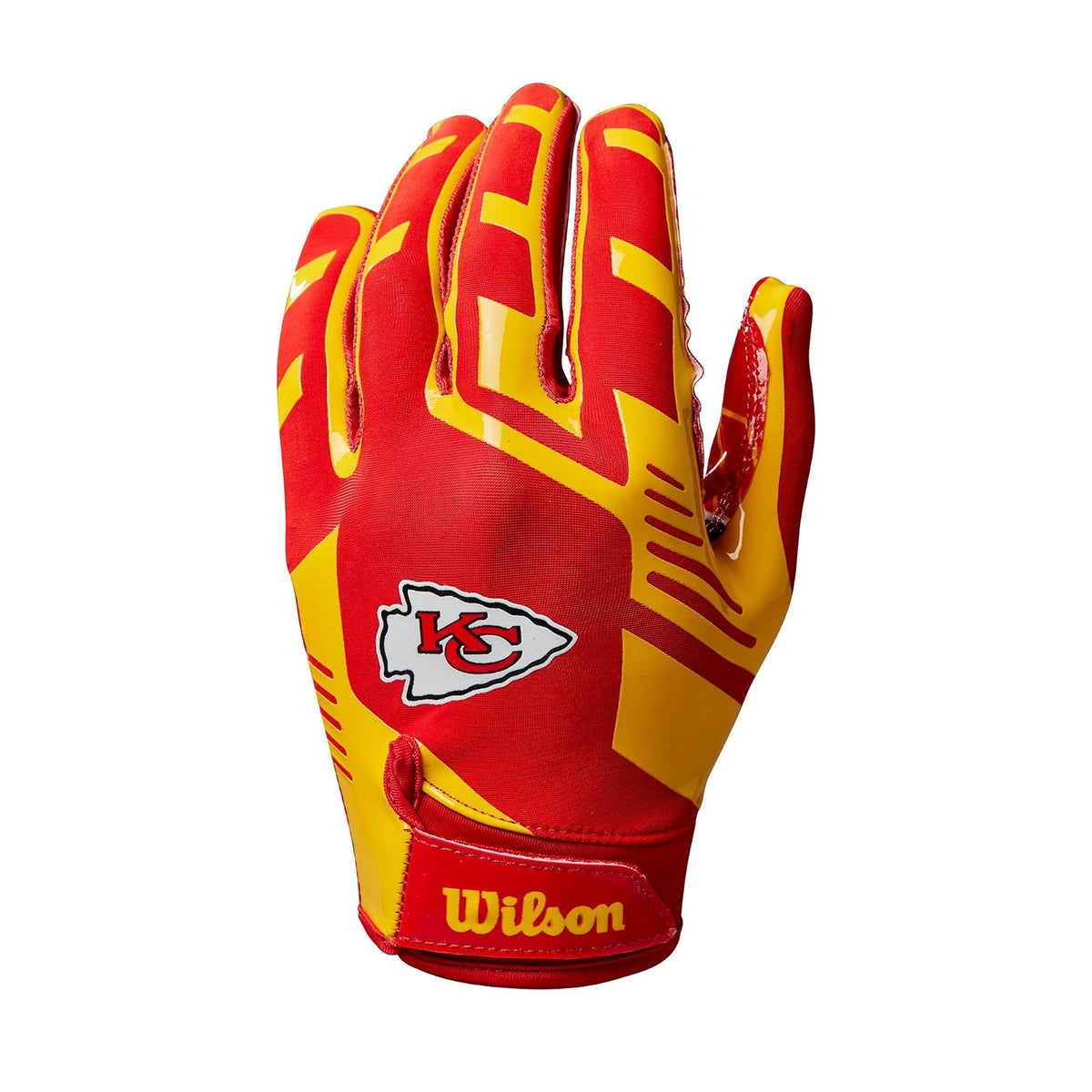 Wilson NFL Guantes Receptores de Fútbol Americano - Jefes de Kansas City - Juvenil