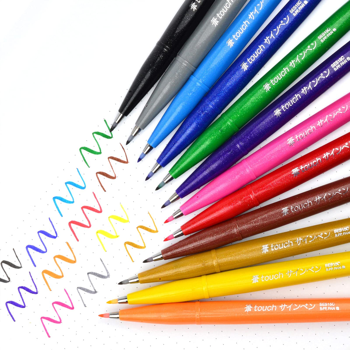 Marcadores Punta Pincel Base Agua Pentel 3 U-SES15C-AEN-EST