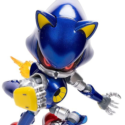 JAKKS Pacific Sonic The Hedgehog Modern Metal Sonic Figura de Colección del 35 Aniversario, 6 Pulgadas, Articulada con Accesorios, Multicolor