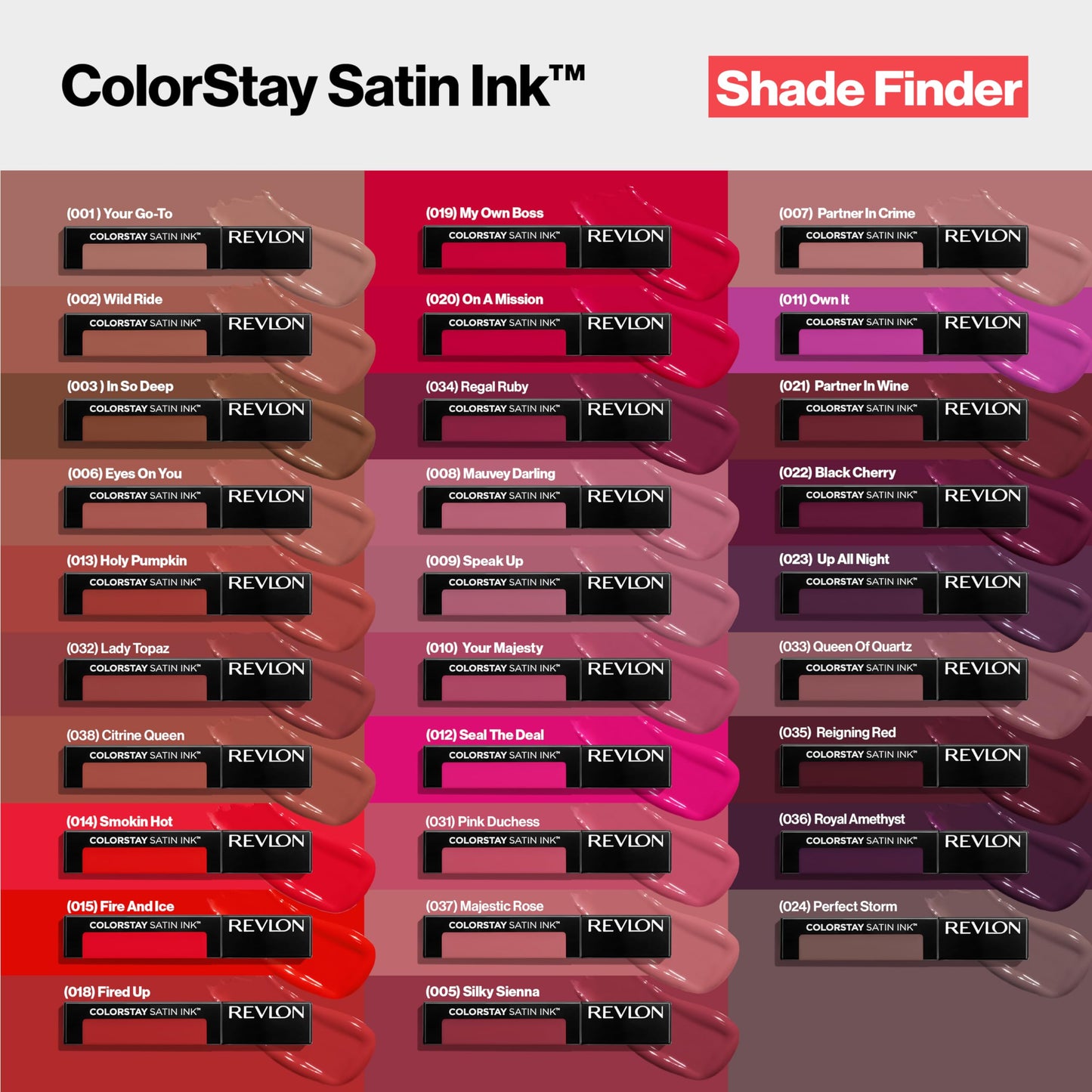 Labial Líquido Revlon ColorStay Satin Ink tono Mauvey, Darling