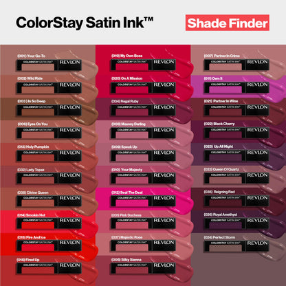 Labial Líquido Revlon ColorStay Satin Ink tono Mauvey, Darling