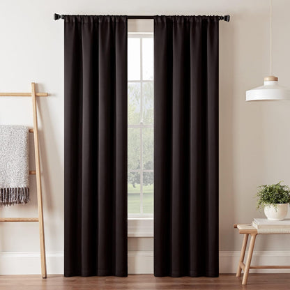 Eclipse Darrell Panel de Cortina Blackout con Bolsillo para Barra - 94An x 213.4Al cm (1 Paneles) - Negro