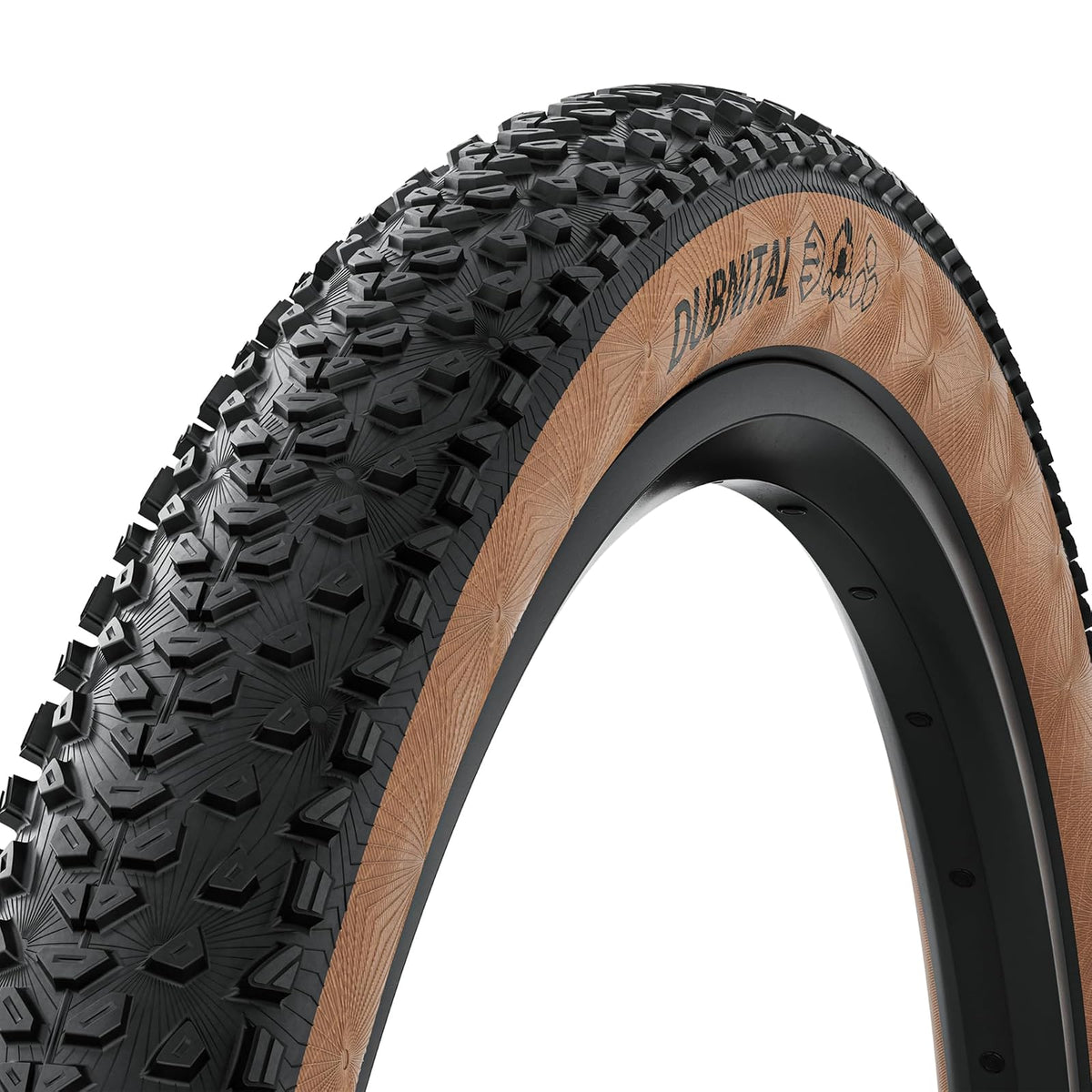 Continental Dubnital - Neumático para bicicleta de montaña sin cámara - Rápido y agarre en terrenos duros - E25 Ebike clasificado -