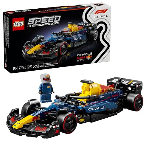 LEGO Speed Champions Auto de Carreras Oracle Red Bull Racing RB20 F1 Vehículo para Adultos, Set con 1 minifigura de un piloto, Modelo construible y Regalo Coleccionable 77243