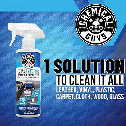 Chemical Guys Limpiador y Protector Total de Interiores, Seguro para Automóviles, Camiones, SUVs, Motocicletas, RVs y Más, 3,79 L