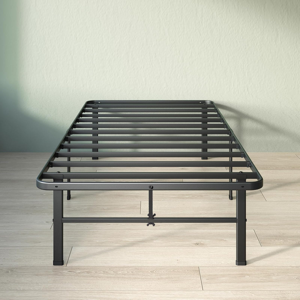 Zinus Rumi Marco de Cama de Metal SmartBase, Negro - Individual - Negro -