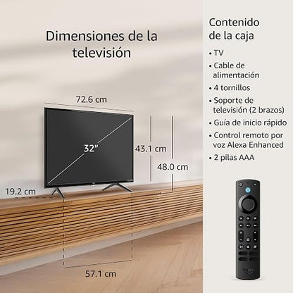 Televisión inteligente Fire TV Serie 2 de 32”, en HD para ver la TV en vivo