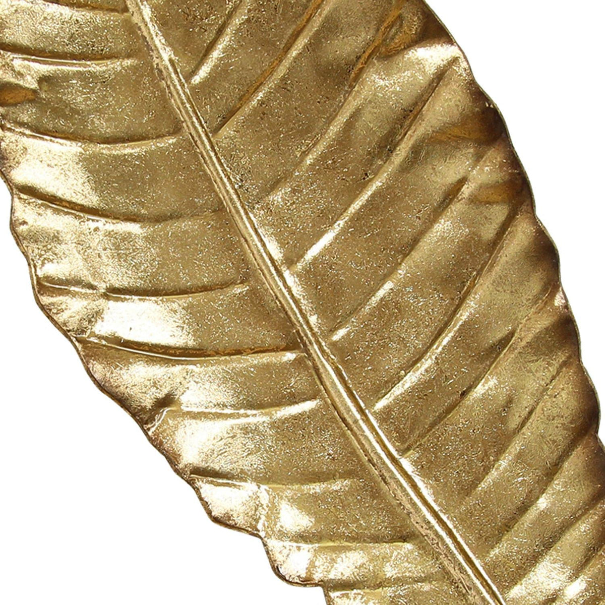 Stratton Home Decor SHD0112 Elegant Leaf Wall Decor, 8.46 W X 1.77 D X 21.06 H, Gold