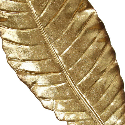 Stratton Home Decor SHD0112 Elegant Leaf Wall Decor, 8.46 W X 1.77 D X 21.06 H, Gold