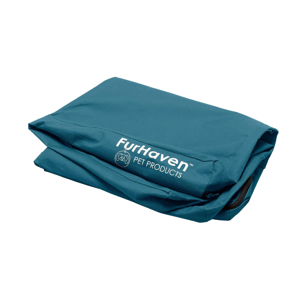 Furhaven Funda de Repuesto para Cama de Mascota Ultra Afelpada - Oxford Deep Lagoon - Medium (Pack of 1) - Colchón tradicional (solo funda)