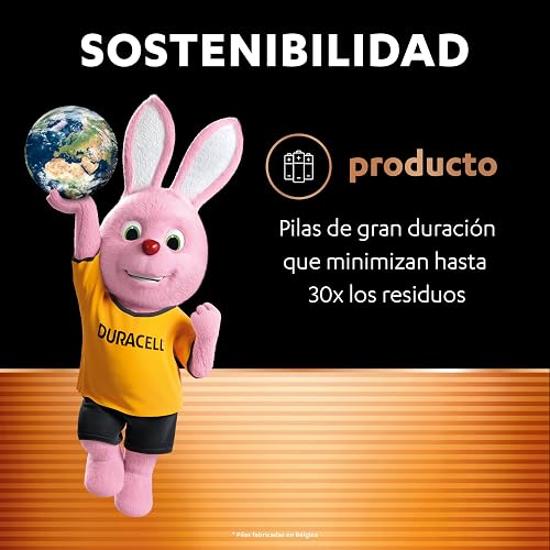 Pilas Alcalinas AA Duracell Optimum, Baterías de Alto Rendimiento 1.5V, Paquete de 6 Pilas
