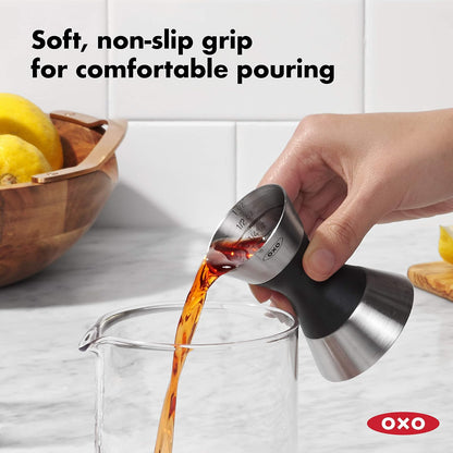 OXO Good Grips 3105000 SteeL Double Jigger, No aplica, Silver