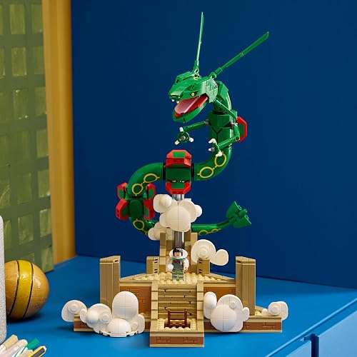 LEGO Pokémon Rayquaza – Set de Construcción – Personaje de Videojuego Articulado para Adultos – Pokémon de Tipo Volador y Dragón para Decorar – para Mayores de 18 Años – 72168