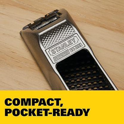STANLEY Cepillo para Madera Plano 6" (152mm), 21-399 | Compacto 6 pulgadas. Cuerpo fundido a presión, hoja de corte fino, mano para un suavizado y recorte rápidos