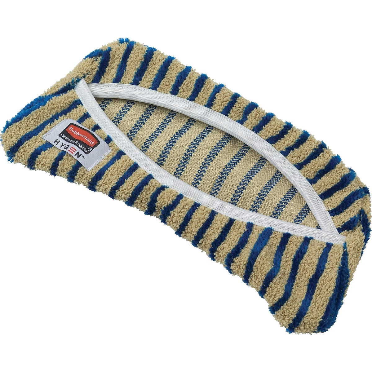 Rubbermaid Commercial Products HYGEN - Cubierta de microfibra flexible para tina y azulejos, 8 pulgadas, amarillo/negro, sin rayas, para limpiar en baños o duchas construidas para derrames duros