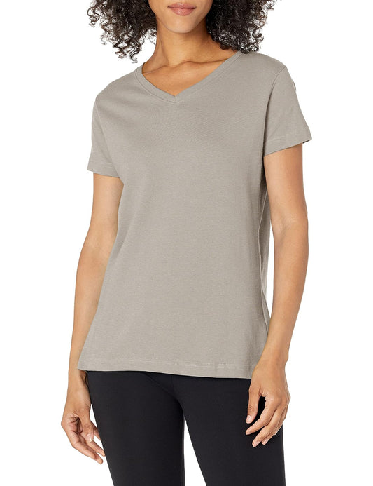 AquaGuard Camiseta de Manga Corta con Cuello en V para Mujer