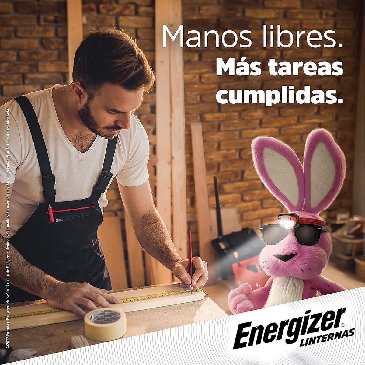 Energizer - Linterna de Cabeza LED Industrial 400 Lúmenes, Alcance de 85 m | Resistencia al agua IPX4, 5 modos de iluminación e incluye 3 pilas AAA.