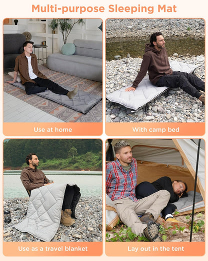 KingCamp - Almohadilla para Cuna para Camping, cómoda y Ligera, esponjosa, cálida, Antideslizante, para Exteriores, Picnic, Senderismo, mochilero