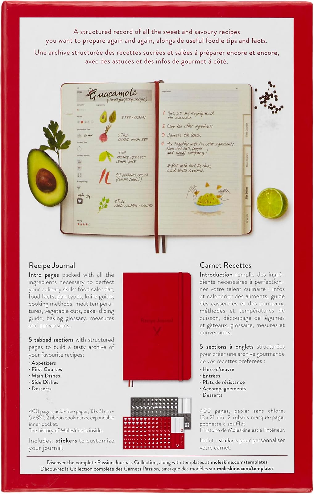 Moleskine Box Set Recipe Journal Grande Pasta Dura