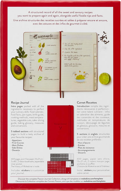 Moleskine Box Set Recipe Journal Grande Pasta Dura