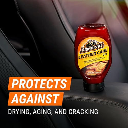 Armor All Car Gel acondicionador de Piel, Limpiador Interior para Automóviles, Camiones y Motocicletas, Limpia y condiciona, 18 onzas líquidas, 9963