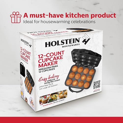 Holstein Housewares HU-09006B - Máquina hacer para cupcakes, Negro, 1