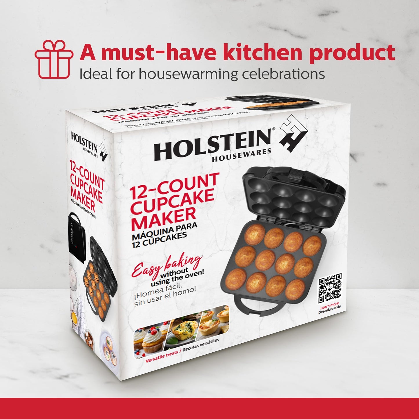 Holstein Housewares HU-09006B - Máquina hacer para cupcakes, Negro, 1