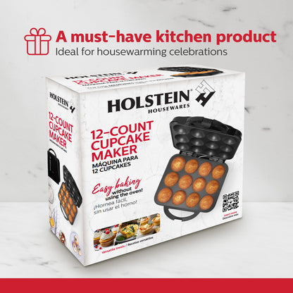 Holstein Housewares HU-09006B - Máquina hacer para cupcakes, Negro, 1