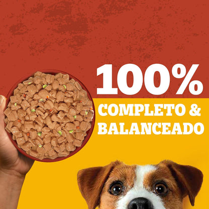 Pedigree - Sobres para Perro Cachorro, Raza Pequeña, Pollo y Vegetales, Nutrición para tu Mascota, Proteínas y Fibras, 24 Sobres