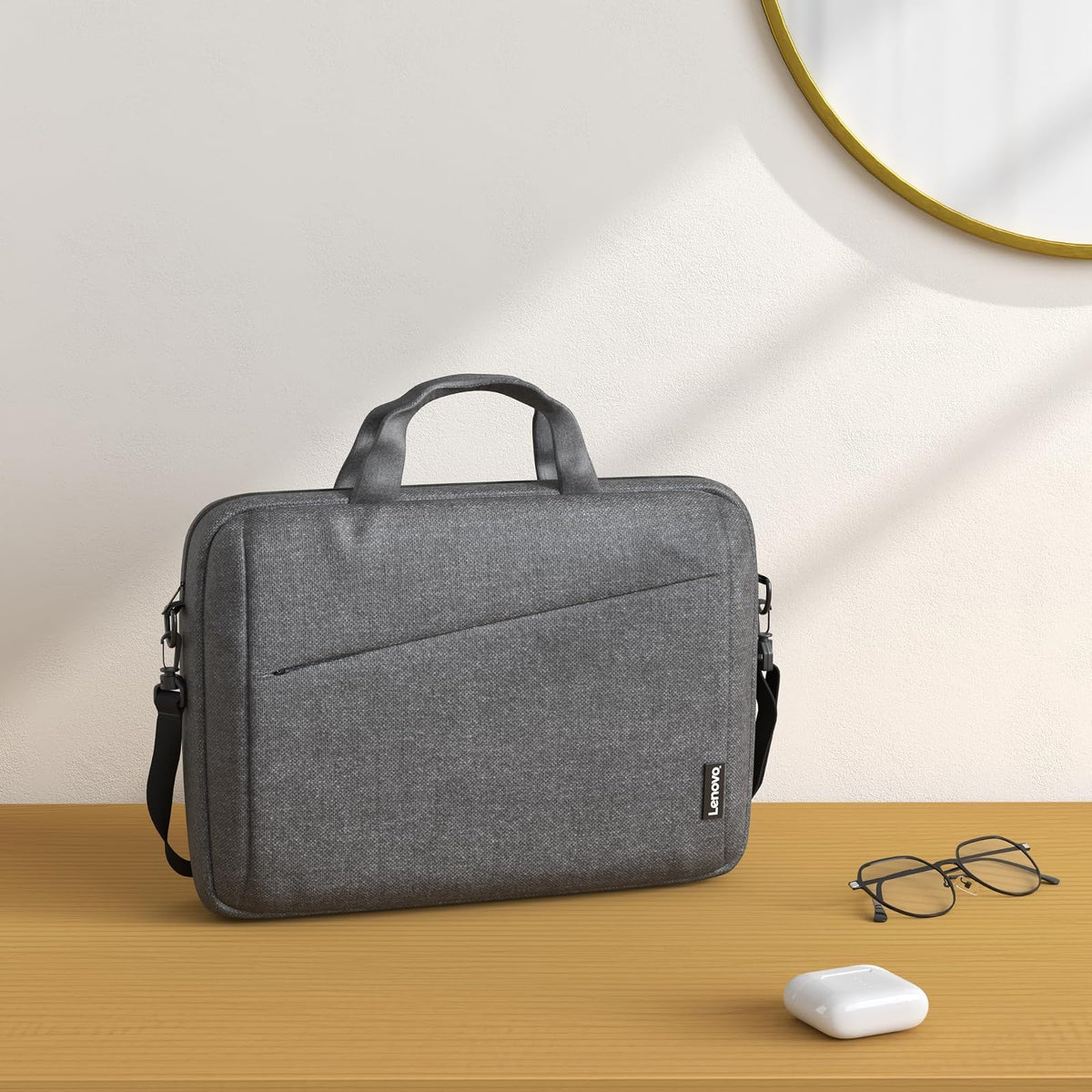 Lenovo T210 - Bolsa de hombro para portátil o tablet, tela elegante, duradera y repelente al agua