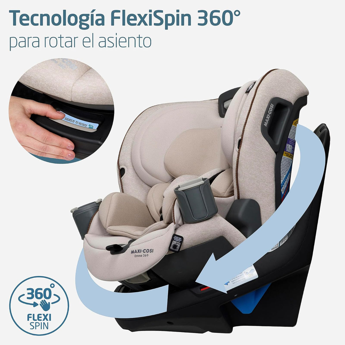 Maxi-Cosi Emme 360 Asiento de automóvil convertible giratorio Desert Wonder | Giratorio 360